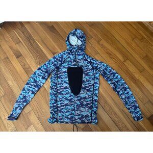IST PURiGUARD Camouflage Spearfishing Rash Guard with Hood, Loading Pad Size M
